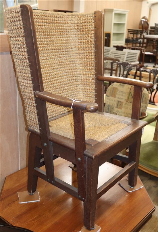 A childs oak Orkney chair